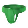 JEsilunmaMY Mens Ice Silk Underwear Solid Low Rise Bulge Pouch G-String Panties Breathable Seamless Sexy Thong Underpants (Green,X-Large) view 2