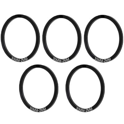5 Pieces Bike Bottom Bracket Washer Bicycle Ultra-Light Aluminium Alloy Flywheel Hub Spacer Thickness 1mm/2mm/3mm (Dia. 30mm Thickness 2mm)