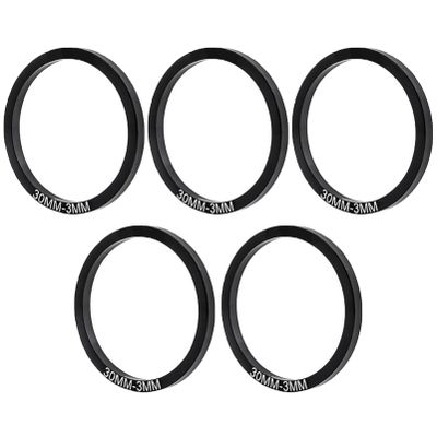 5 Pieces Bike Bottom Bracket Washer Bicycle Ultra-Light Aluminium Alloy Flywheel Hub Spacer Thickness 1mm/2mm/3mm (Dia. 30mm Thickness 3mm)