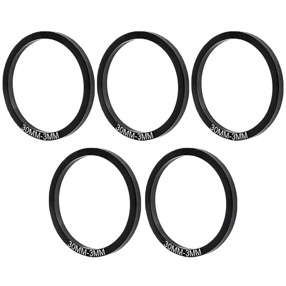 5 Pieces Bike Bottom Bracket Washer Bicycle Ultra-Light Aluminium Alloy Flywheel Hub Spacer Thickness 1mm/2mm/3mm (Dia. 30mm Thickness 3mm)