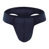 JEsilunmaMY Mens Ice Silk Underwear Solid Low Rise Bulge Pouch G-String Panties Breathable Seamless Sexy Thong Underpants (Blue2,X-Large) view 1