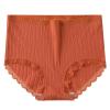 4pcs Women's High Waist Briefs Lace Lingerie Sexy Panties Plus Size Underwear Loose No Trace Summer Shorts Breathable (Color : 3, Size : Large) view 1