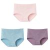3 Pcs Cotton Women's Underwear Panties Solid High Waist Lace Briefs Breathable Seamless Soft Plus Size No Trace (Color : 20, Size : XX-Large)