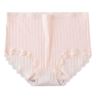 4pcs Women's High Waist Briefs Lace Lingerie Sexy Panties Plus Size Underwear Loose No Trace Summer Shorts Breathable (Color : 8, Size : Medium)