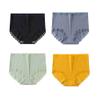4pcs Women's High Waist Briefs Lace Lingerie Sexy Panties Plus Size Underwear Loose No Trace Summer Shorts Breathable (Color : 12, Size : XX-Large) view 1