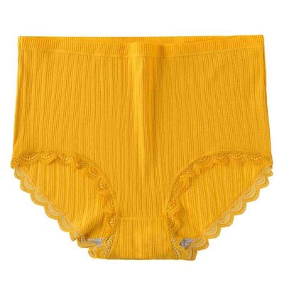 4pcs Women's High Waist Briefs Lace Lingerie Sexy Panties Plus Size Underwear Loose No Trace Summer Shorts Breathable (Color : 2, Size : Medium)