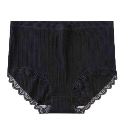 4pcs Women's High Waist Briefs Lace Lingerie Sexy Panties Plus Size Underwear Loose No Trace Summer Shorts Breathable (Color : 7, Size : Medium)