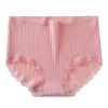 4pcs Women's High Waist Briefs Lace Lingerie Sexy Panties Plus Size Underwear Loose No Trace Summer Shorts Breathable (Color : 6, Size : Large) view 1