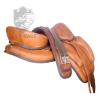 WILD RACE Freemax Leather Saddle treeless Saddle (17.5", Tan) view 2