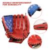 AOUTACC Baseball Gloves Softball Glove,12.5 Player Preferred Wear-Resistant PU Material Softball Fielding Glove,Left Hand Gloves Right Hand Throw for Youth Adult Beginner-Red and Blue Infield view 3