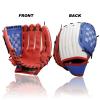 AOUTACC Baseball Gloves Softball Glove,12.5 Player Preferred Wear-Resistant PU Material Softball Fielding Glove,Left Hand Gloves Right Hand Throw for Youth Adult Beginner-Red and Blue Infield view 4