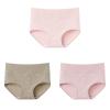 3 Pcs Cotton Women's Underwear Panties Solid High Waist Lace Briefs Breathable Seamless Soft Plus Size No Trace (Color : 1, Size : XX-Large) view 1