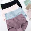 3 Pcs Cotton Women's Underwear Panties Solid High Waist Lace Briefs Breathable Seamless Soft Plus Size No Trace (Color : 1, Size : XX-Large) view 2