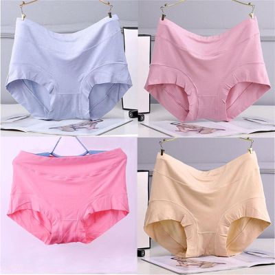 4 Pieces Plus Size Panties Comfortable Modal Lingerie Women Underwear Pretty Panty Elastic Briefs (Color : 15)
