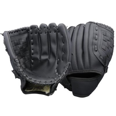 AOUTACC Baseball Gloves Softball Glove,12.5 Player Preferred Wear-Resistant PU Material Softball Fielding Glove,Left Hand Gloves Right Hand Throw for Youth Adult Beginner Infielder-Black Infield
