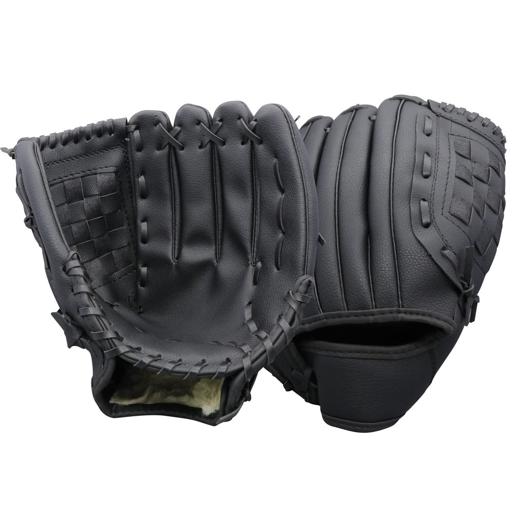 AOUTACC Baseball Gloves Softball Glove,12.5 Player Preferred Wear-Resistant PU Material Softball Fielding Glove,Left Hand Gloves Right Hand Throw for Youth Adult Beginner Infielder-Black Infield
