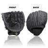 AOUTACC Baseball Gloves Softball Glove,12.5 Player Preferred Wear-Resistant PU Material Softball Fielding Glove,Left Hand Gloves Right Hand Throw for Youth Adult Beginner Infielder-Black Infield view 4