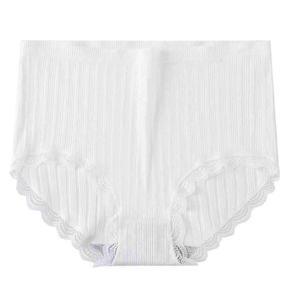 4pcs Women's High Waist Briefs Lace Lingerie Sexy Panties Plus Size Underwear Loose No Trace Summer Shorts Breathable (Color : 5, Size : X-Large)