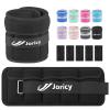 Adjustable Ankle Weights Women Men 1-6 LBS 1 Pair Wrist Leg Arm Weights for with Removable Weight, Strength Training Weight for Jogging, Walking, Running, Fitness, Gym Workout, Black view 1