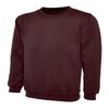 DigitalSpot Girls Crew Neck School Uniform Sweatshirt Boys Long Sleeve Classic Jumper Sweater (Brown 7-8 Years)