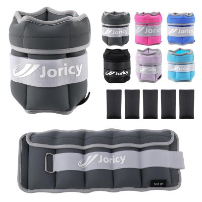Adjustable Ankle Weights for Women Men 1-5 LBS 1 Pair Wrist Leg Arm Weights with Removable Weight, Strength Training Weight for Jogging, Walking, Running, Fitness, Gym Workout, Grey
