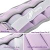 Adjustable Ankle Weights for Women Men 1-10 LBS 1 Pair Wrist Leg Arm Weights with Removable Weight, Strength Training Weight for Jogging, Walking, Running, Fitness, Gym Workout, Purple view 2