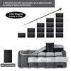 Adjustable Ankle Weights for Women Men 1-10 LBS 1 Pair Wrist Leg Arm Weights with Removable Weight, Strength Training Weight for Jogging, Walking, Running, Fitness, Gym Workout, Grey view 3