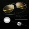 WIRUN Night Vision Glasses for Men Women Polarized UV400 Aviator Anti Glare Yellow Safety Night View Driving Eyewear (Golden) view 2