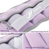 Adjustable Ankle Weights for Women Men 1-6 LBS 1 Pair Wrist Leg Arm Weights with Removable Weight, Strength Training Weight for Jogging, Walking, Running, Fitness, Gym Workout, Purple view 2
