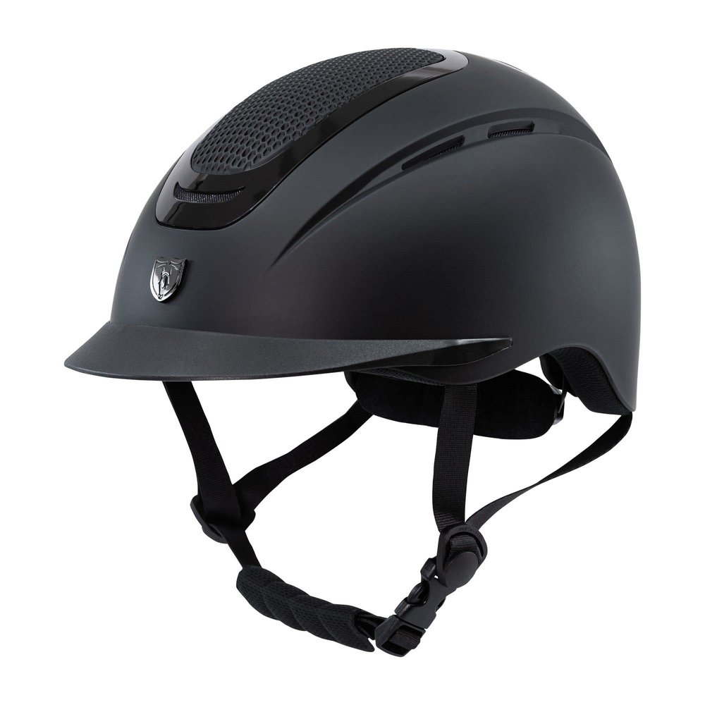 Tipperary Equestrian Ultra Helmet, Matte Black Shell/Matte Blacktop/Black Gloss Trim, L (9301-L-MBK)
