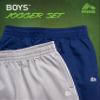 RBX Boys Sweatpants - 2 Pack Performance Tricot Boys Joggers with Elastic Waist & Pockets - Soft Stretch Kids Athletic Pants, Size 18-20, Grey/Fast Blue view 3