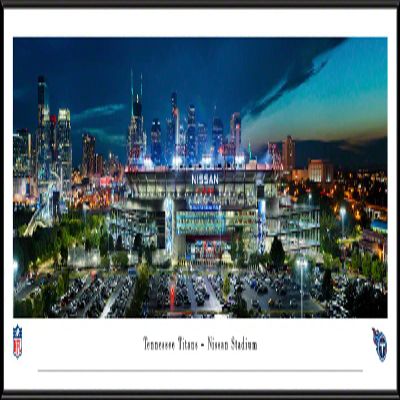 Nissan Stadium, Home of the Tennessee Titans- 40.25x13.75-inch Standard Framed Print by Blakeway Panoramas
