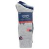Chaps Men's Casual Cushioned Flag and Shield Crew Socks 3 Pair Pack, Light Gray, Men's Shoe Size: 6-12 view 3