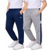 RBX Boys Sweatpants - 2 Pack Performance Tricot Boys Joggers with Elastic Waist & Pockets - Soft Stretch Kids Athletic Pants, Size 5-6, Grey/Fast Blue view 1