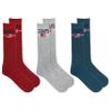 Chaps Men's Casual Cushioned Logo with Flag Crew Socks 3 Pair Pack, Red Assorted, Men's Shoe Size: 6-12 view 1