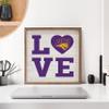Kendrick Home + Stadium University of Northern Iowa Panthers UNI Love Heart Collegiate Framed Square Wood Sign With State And Team Logo Hawk (24x24) view 2