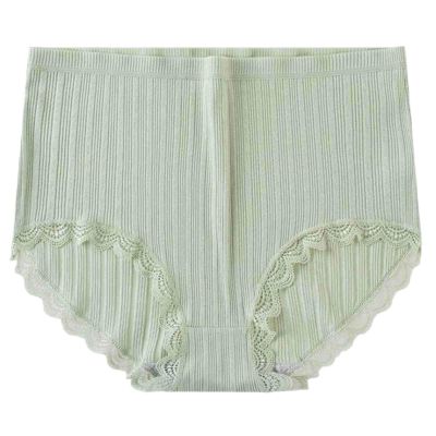4pcs Women's High Waist Briefs Lace Lingerie Sexy Panties Plus Size Underwear Loose No Trace Summer Shorts Breathable (Color : 9, Size : Medium)