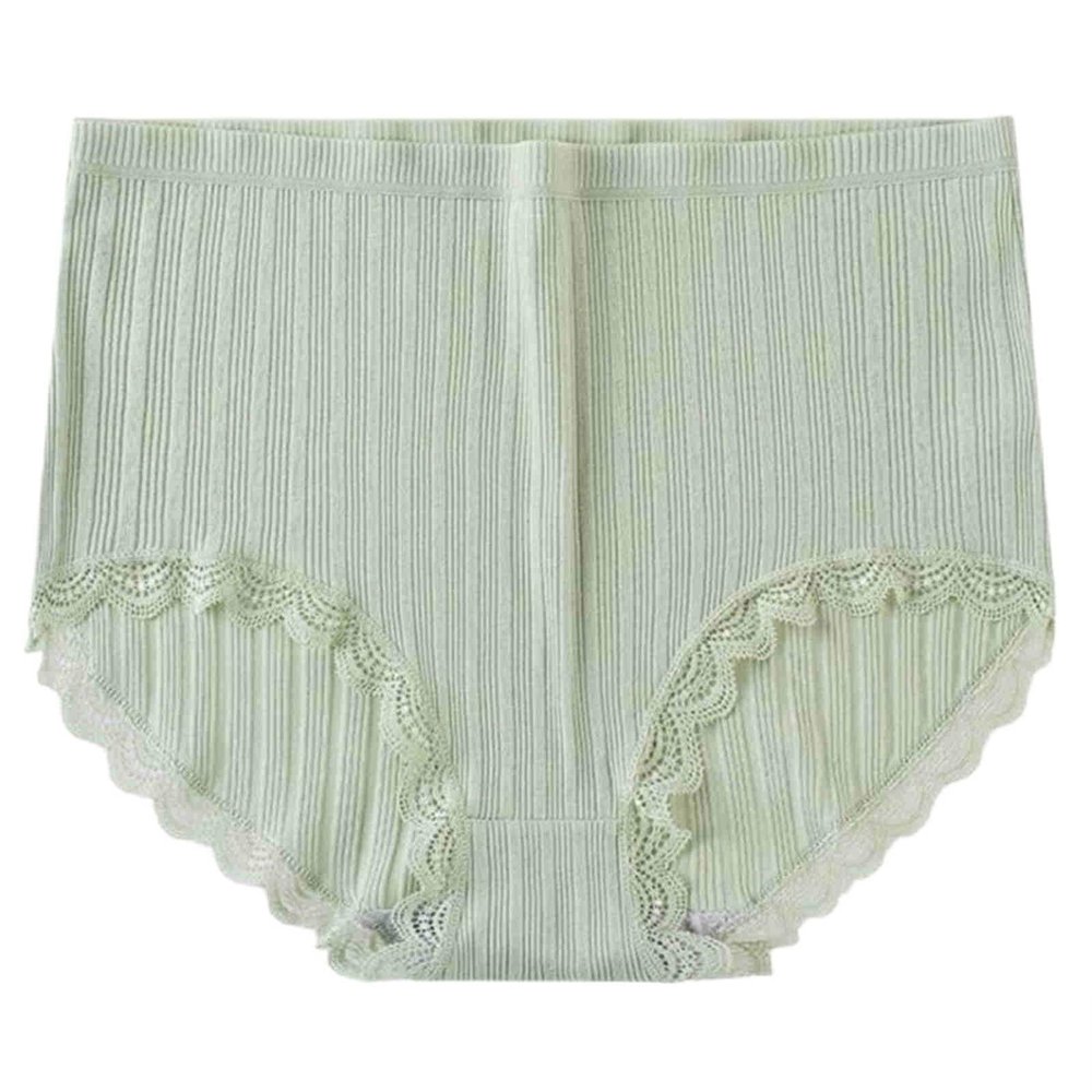 4pcs Women's High Waist Briefs Lace Lingerie Sexy Panties Plus Size Underwear Loose No Trace Summer Shorts Breathable (Color : 9, Size : Medium)