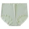 4pcs Women's High Waist Briefs Lace Lingerie Sexy Panties Plus Size Underwear Loose No Trace Summer Shorts Breathable (Color : 9, Size : Medium) view 1
