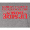 Small Oxford Mens Sorry I Can't I'm Stuck in The Upside Down T-Shirt view 4