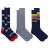 Chaps Men's Casual Lightweight Classic Dogs Fairisle Crew Socks 3 Pair Pack, Blue Assorted, Men's Shoe Size: 6-12 view 1