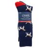 Chaps Men's Casual Lightweight Classic Dogs Fairisle Crew Socks 3 Pair Pack, Blue Assorted, Men's Shoe Size: 6-12 view 3