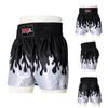 MRX Muay Thai Shorts for Men Training, Kickboxing, Fighting, Boxing Shorts for Martial Arts, Grappling, Cage Fight, BJJ Blue/Silver Flame X-Small view 3