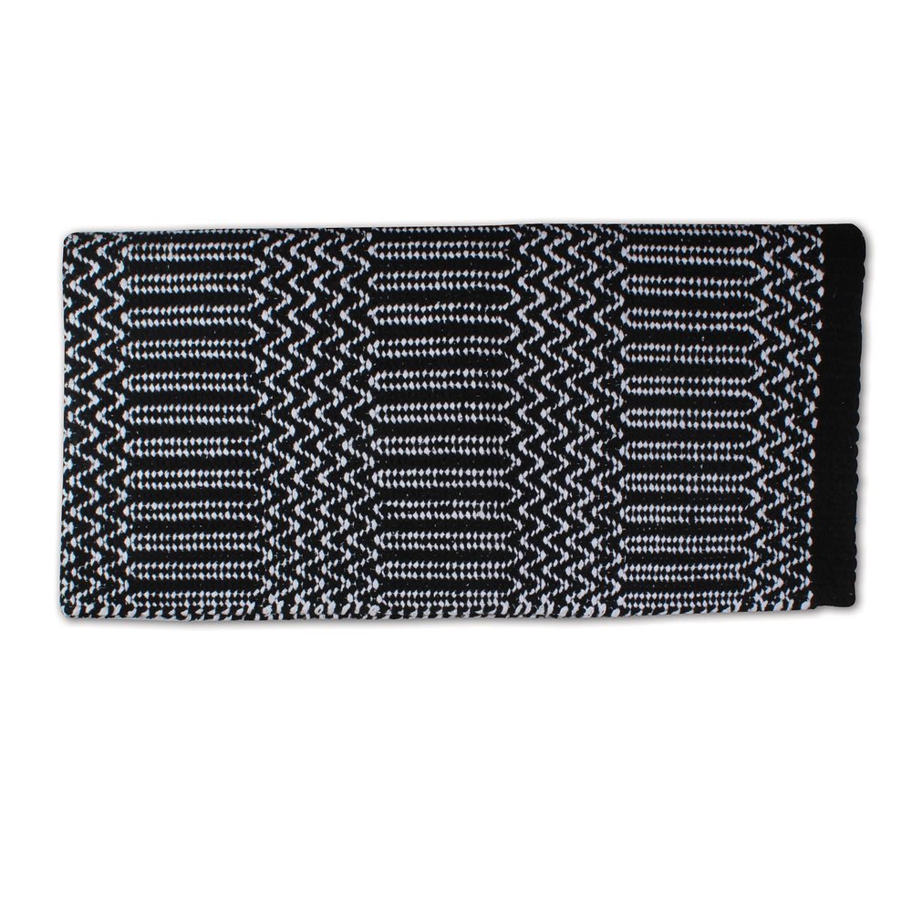 Professional's Choice Double Weave Navajo Saddle Blanket | Durable Acrylic Blended Material | Black & White