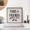 Kendrick Home + Stadium Northern Iowa UNI Panthers Fans & Friends Collegiate Framed Square Wood Sign With State And Team Logo (24x24) view 3