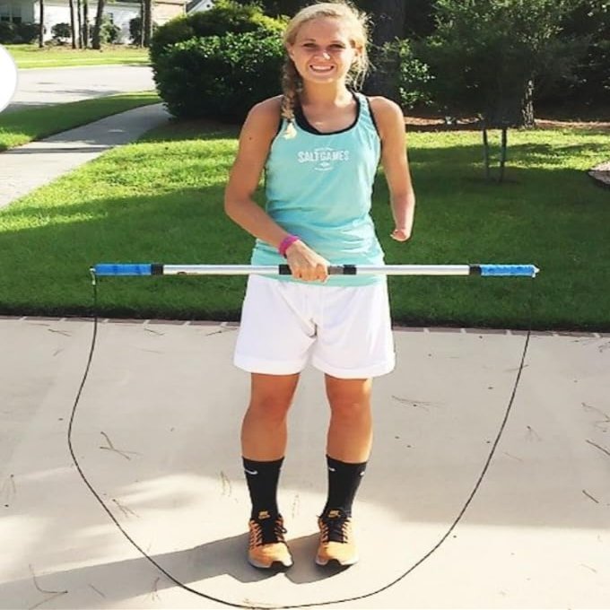 Mute Sports Equipment The Bar One Arm Adaptive Jump Rope (Blue)