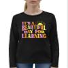 3X-Large Black Mens It's A Beautiful Day for Learning Teacher Gift Idea Long Sleeve T-Shirt view 4