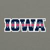 AS1373 - Iowa Hawkeyes Patriotic Wordmark T Shirt - 3X-Large - Heather Military Green view 2