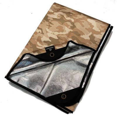 Arcturus Insulated Tarp, Reusable Heavy Duty Thermal Survival Blanket  60x82in, Reflects 90% Body Heat, Waterproof, Windproof, 3-Layer Design, Reinforced Grommets, Desert Camo