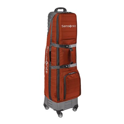 Samsonite The Protector Hardside and Softside Golf Travel Bag with Shark Wheels, Waterproof Exterior (Red/Terracotta, One Size)